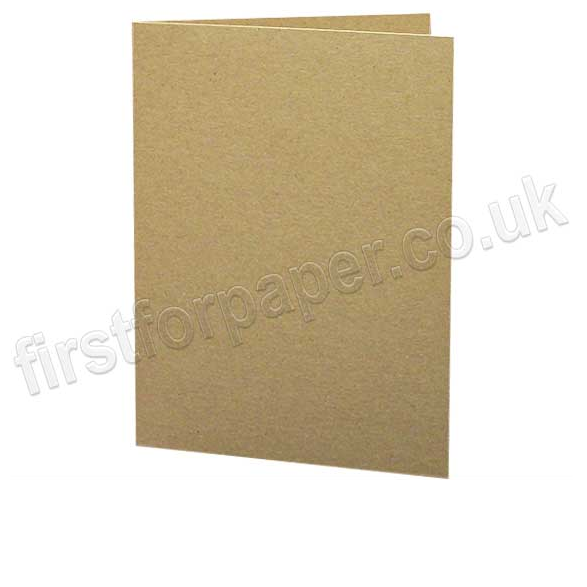 Folded blank kraft brown recycled card for card making